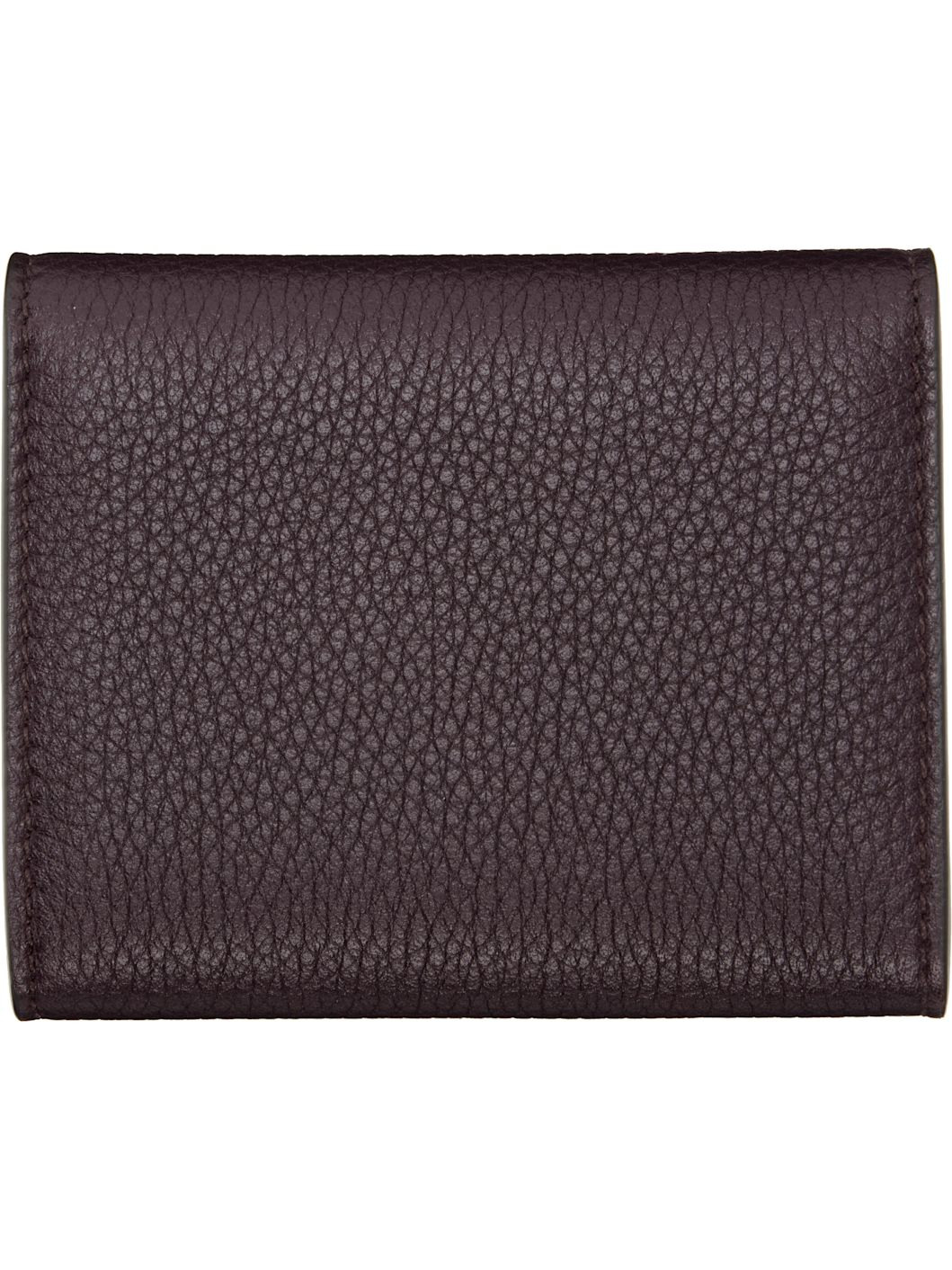 Burgundy Soft Grain Leather Slim Card Holder - 2