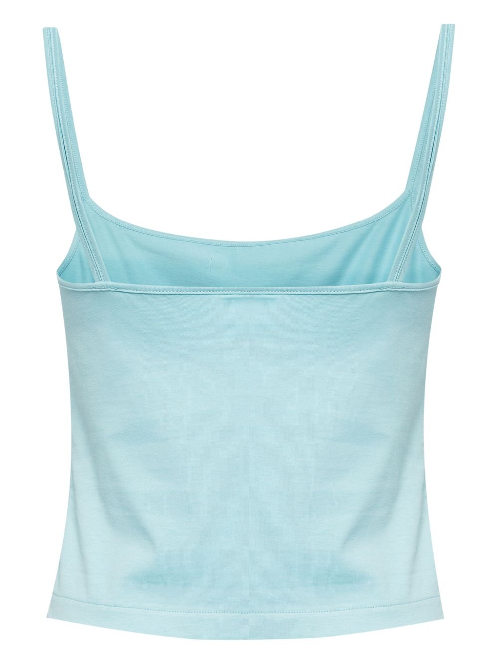 slogan-print cotton top - 2