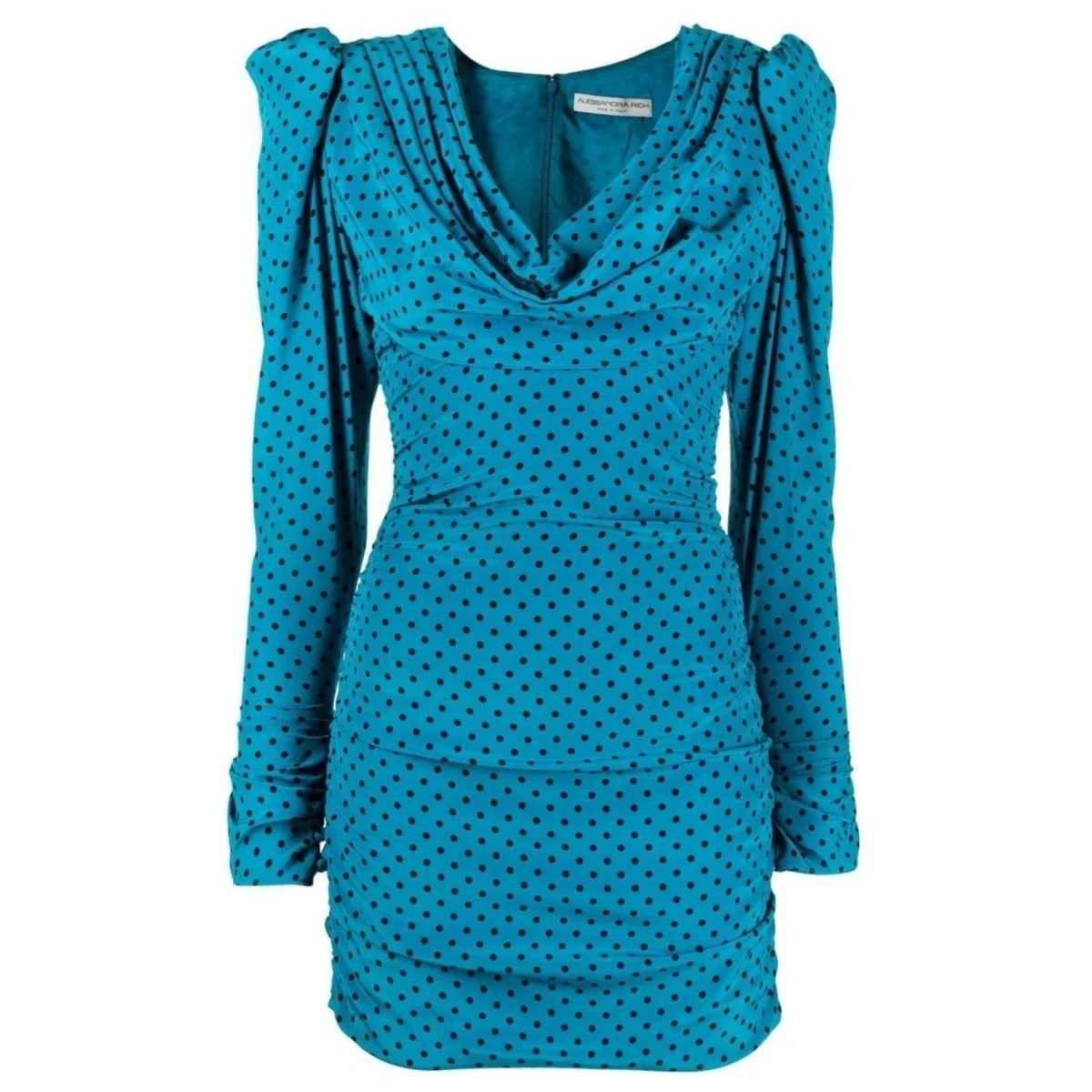 Polka-dot Silk Draped Mini - 1