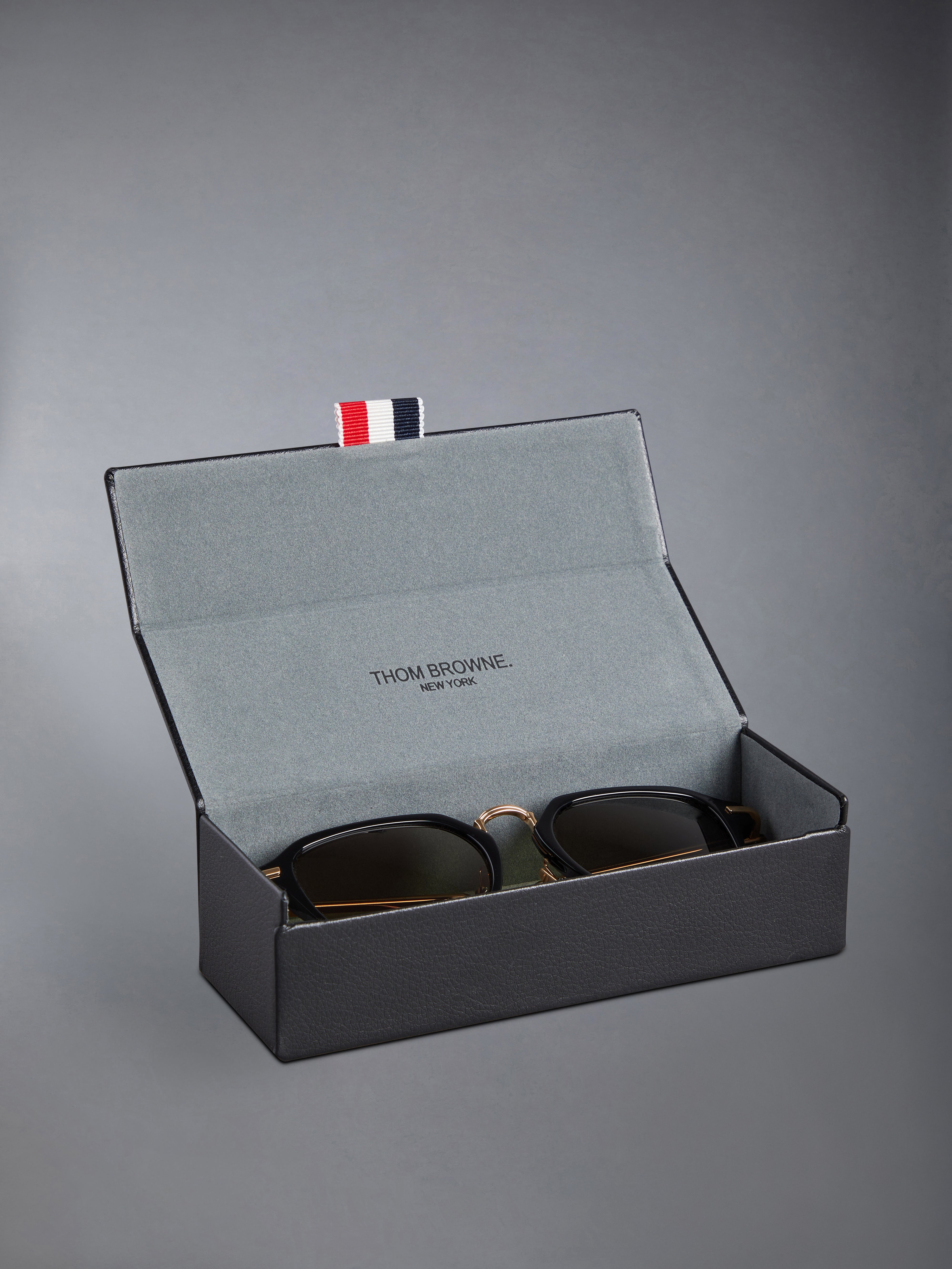 ACETATE AND TITANIUM RECTANGULAR SUNGLASSES - 6