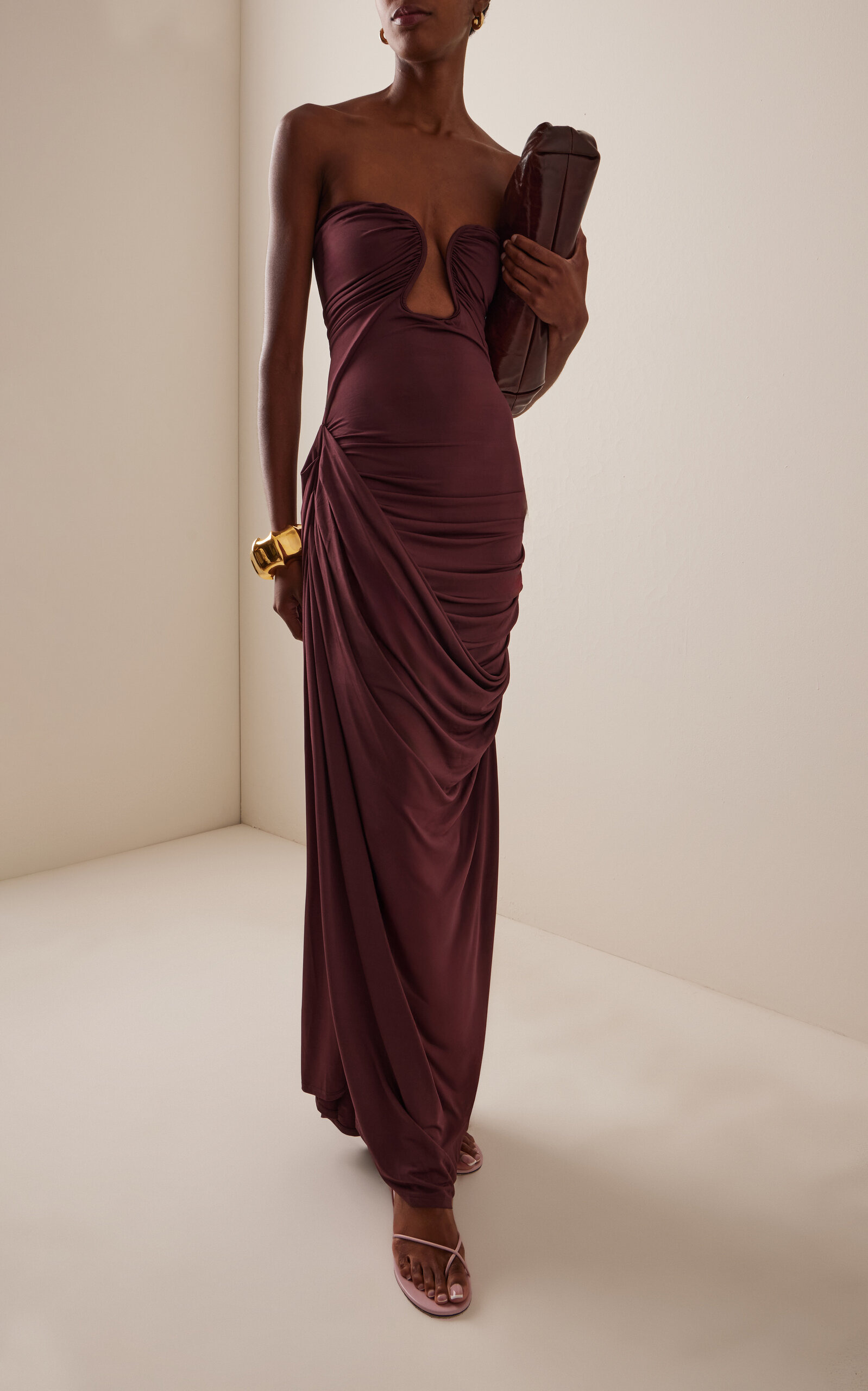Val Keyhole Dress red - 3