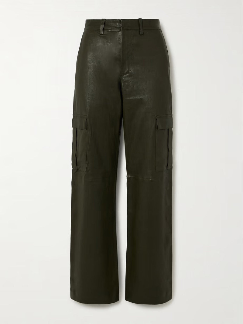 SPRWMN CACTUS LEATHER CARGO TROUSERS outlook