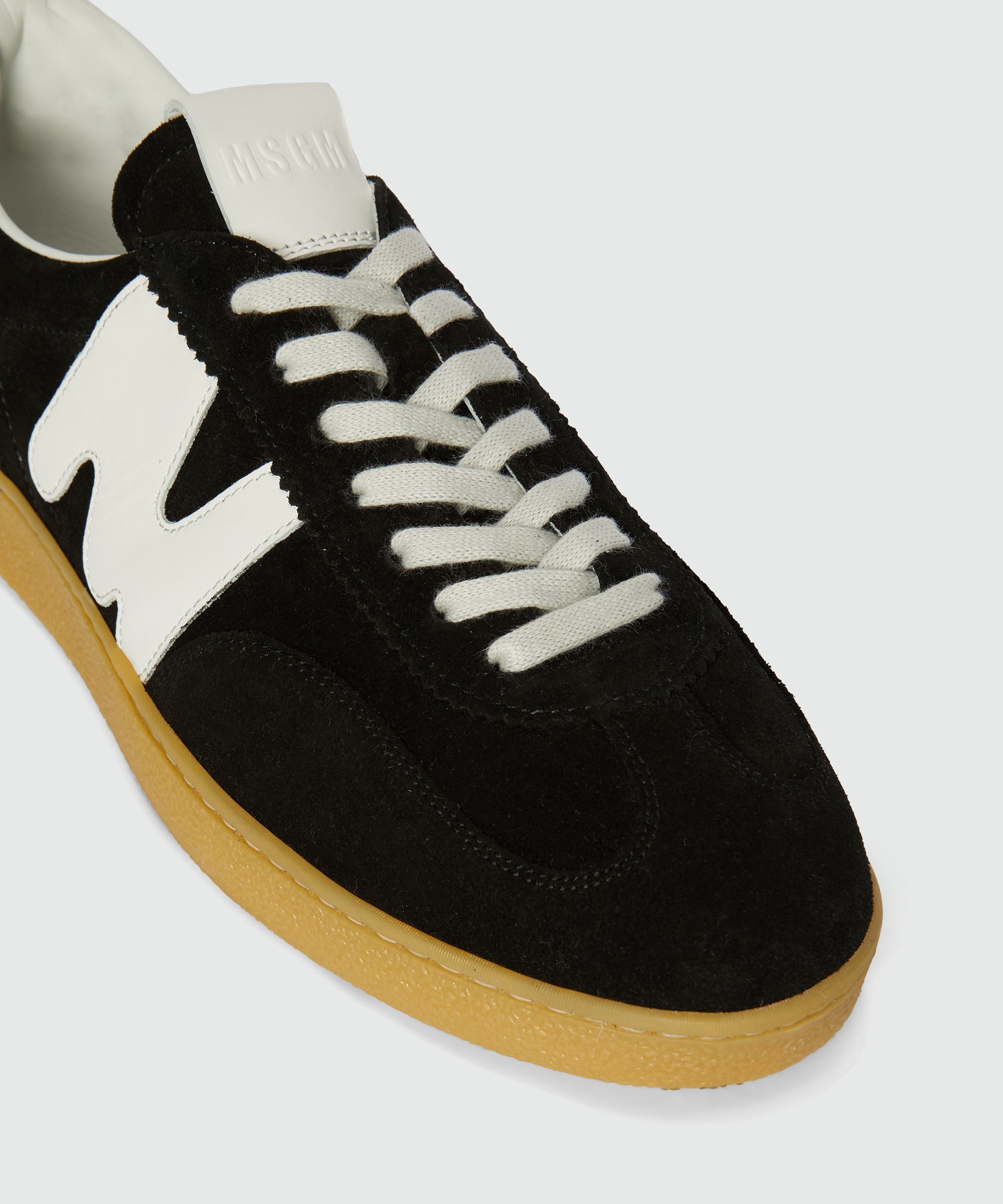 Retró Trainer black suede sneakers "TheMwave" - 4