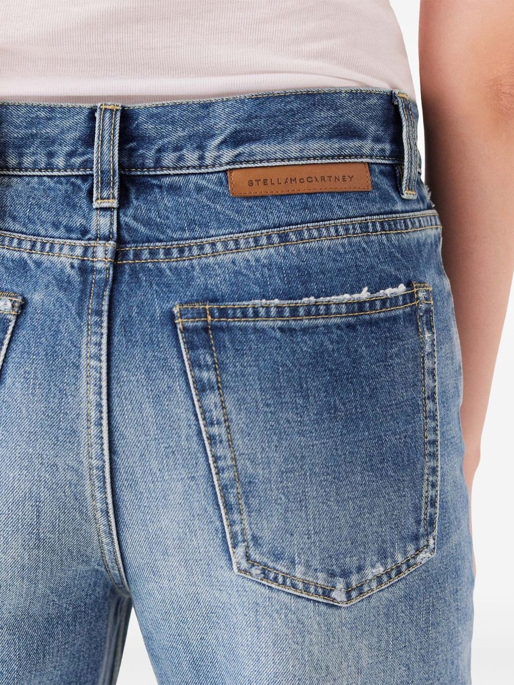 chain-detailing bootcut jeans - 7