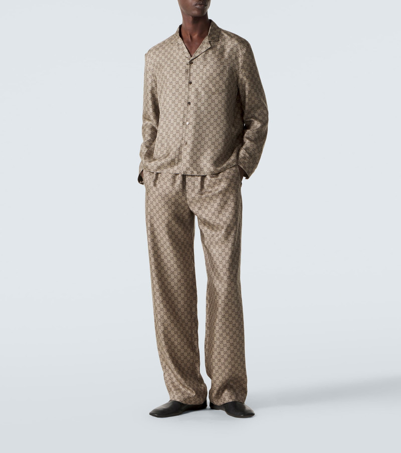 GUCCI GG printed silk twill shirt outlook