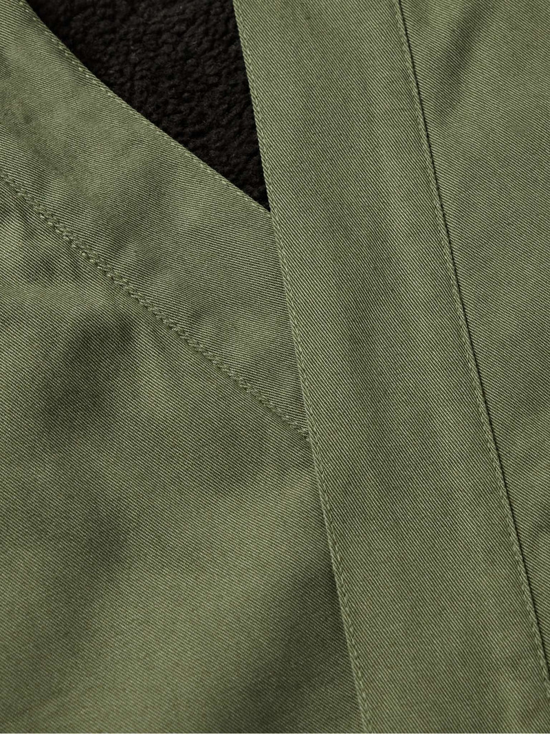 Kyoto Reversible Cotton-Twill and Recycled-Fleece Jacket 5