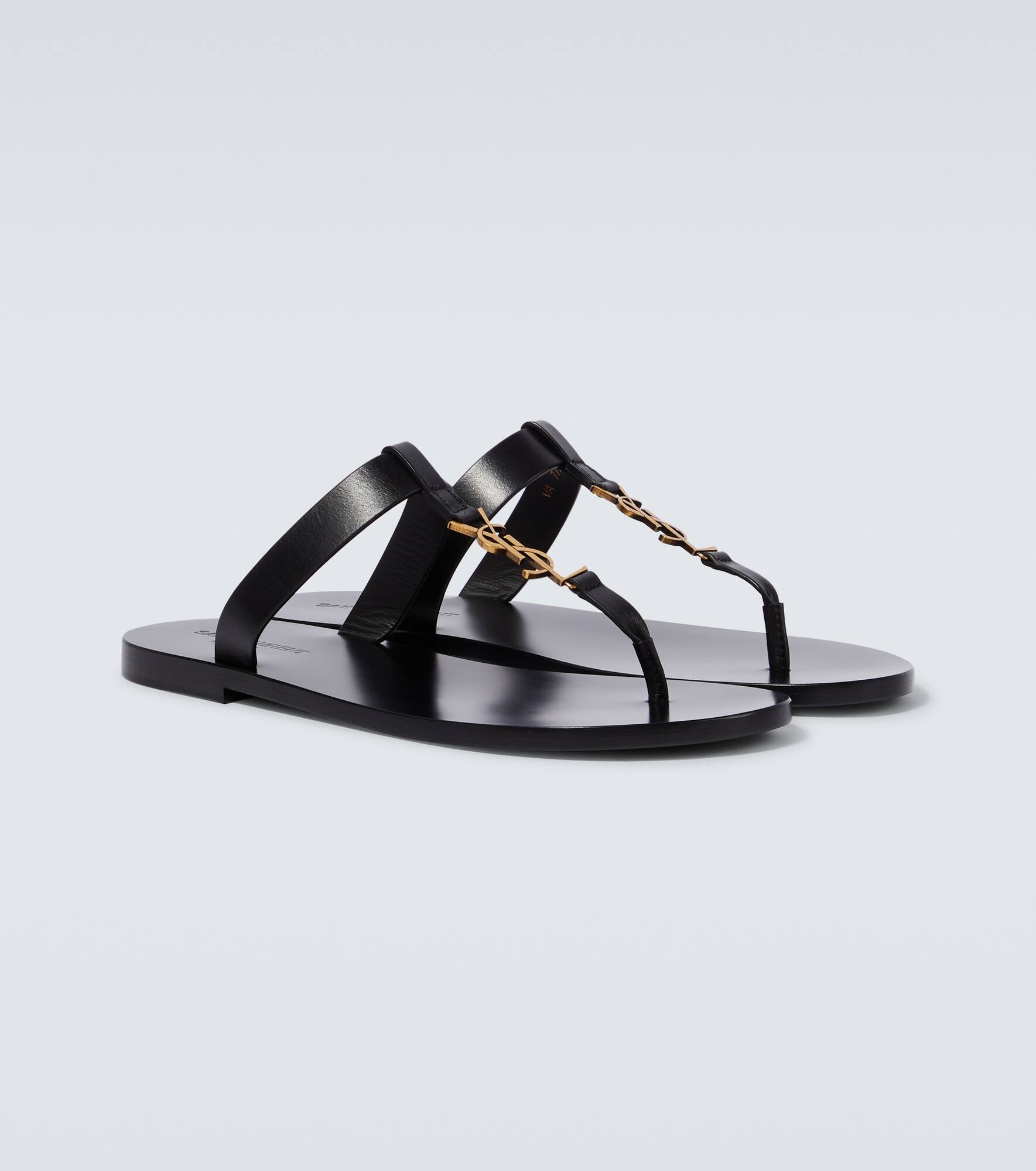 Cassandre leather thong sandals - 4