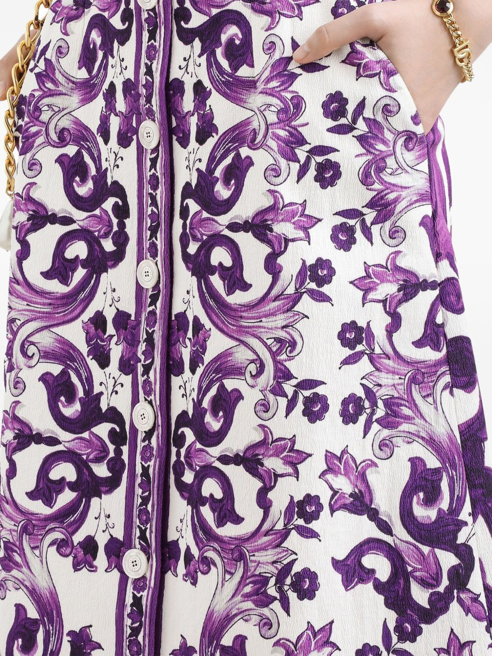 graphic-print midi skirt - 4
