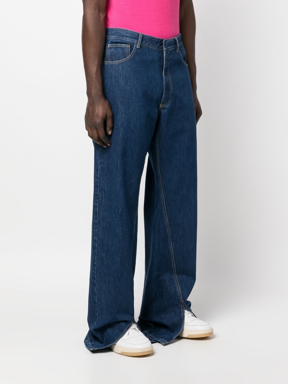 WIDE-LEG DENIM TROUSERS - 4