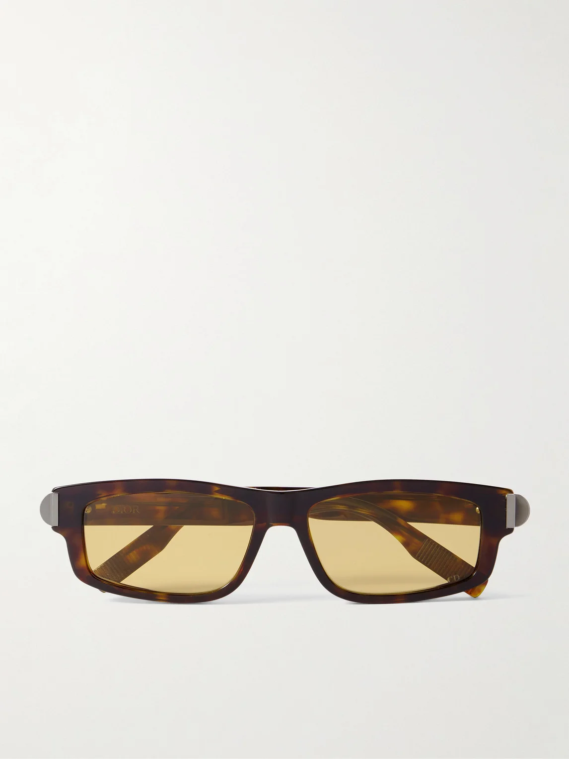 CD Icon S2I Rectangular-Frame Tortoiseshell Acetate Sunglasses - 1