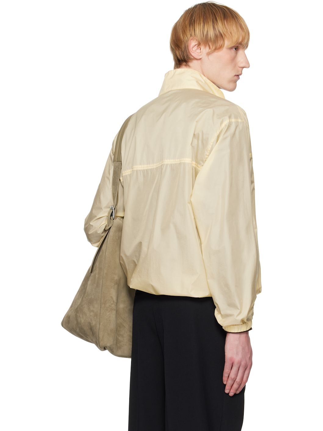 Yellow Light Sheer Nylon Half Zip Jacket - 3