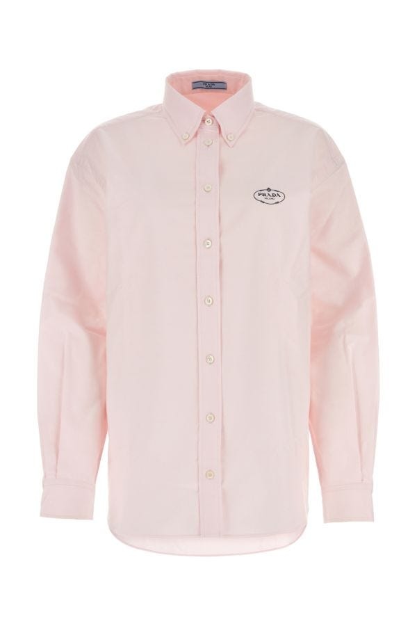 Prada Woman Light Pink Oxford Oversize Shirt - 1