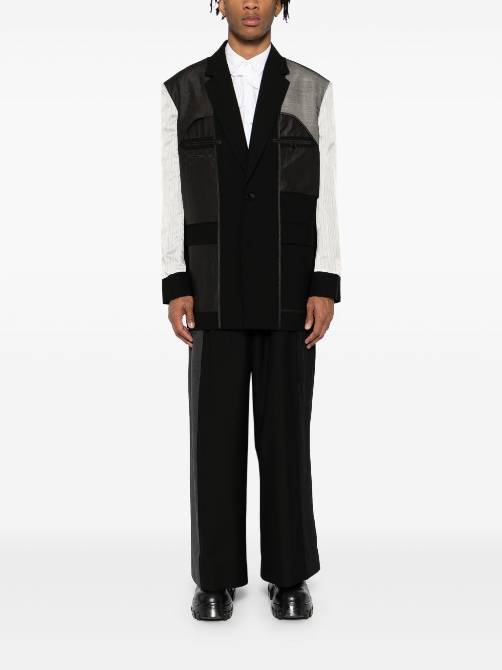 patchwork blazer - 2