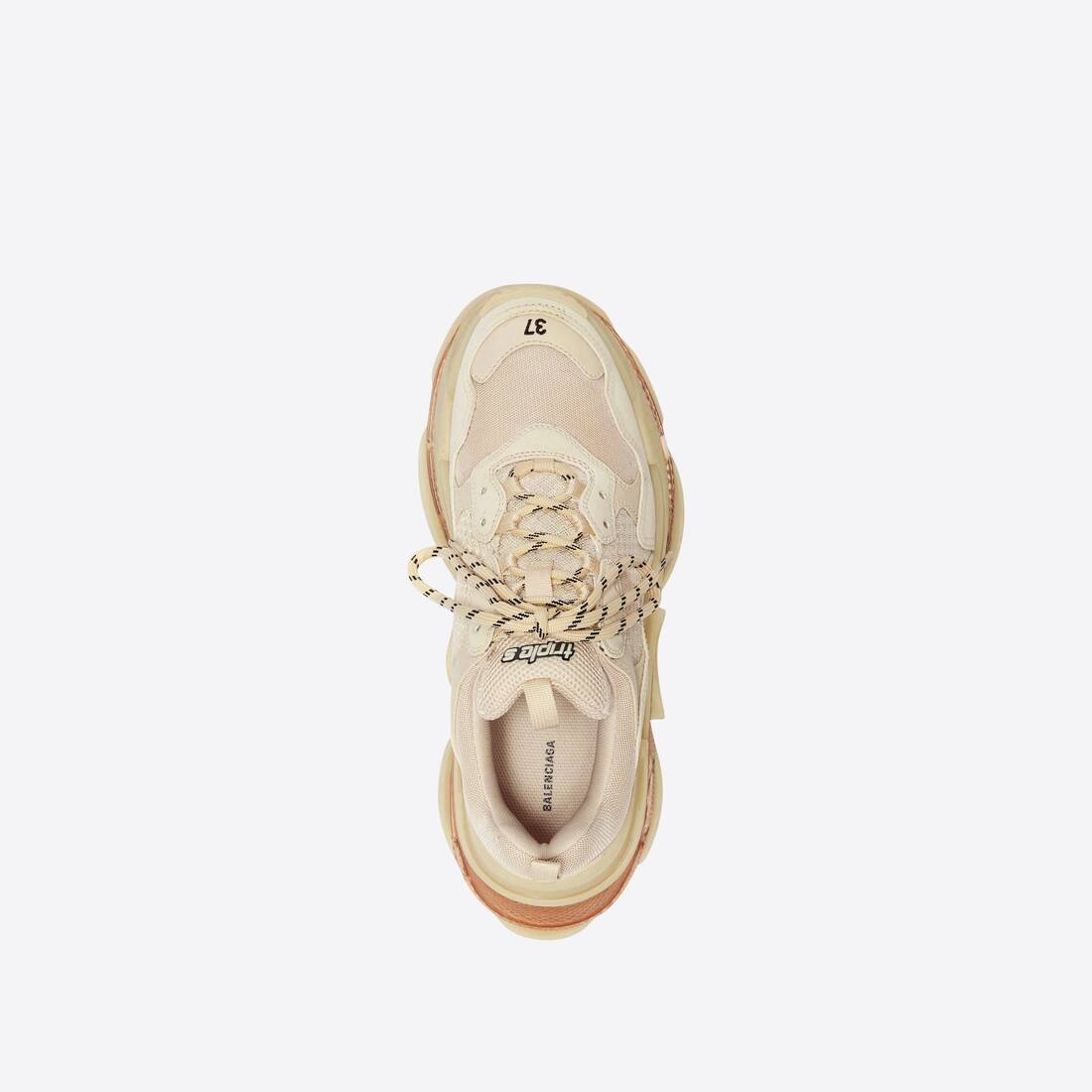 Women's Triple S Clear Sole Sneaker in Beige - 5