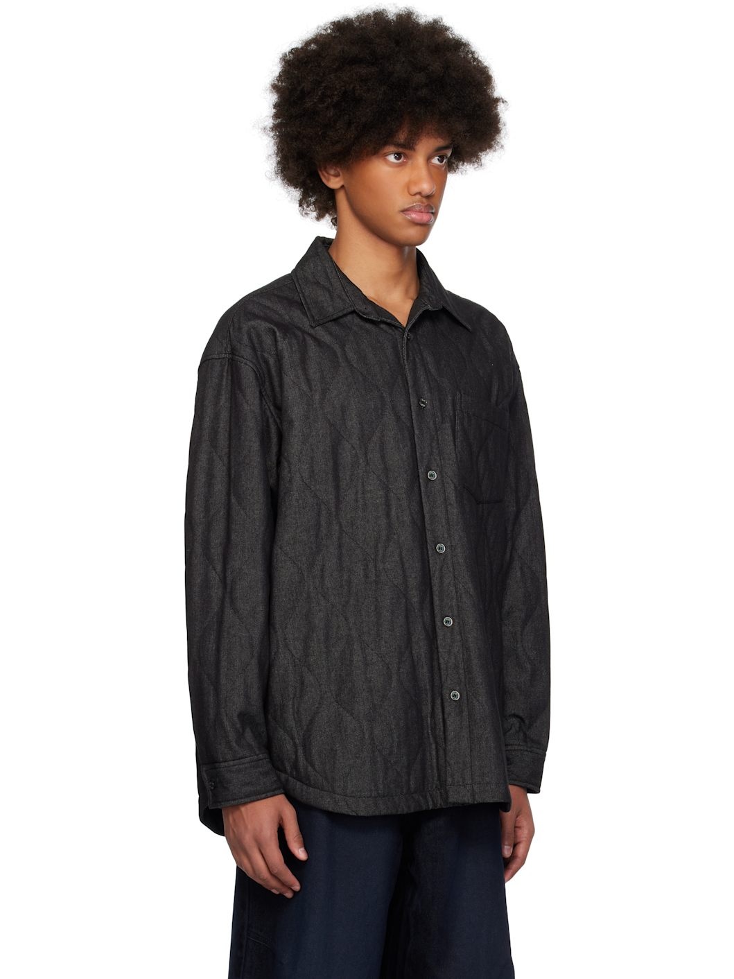 Black Quilted Shirt - 2