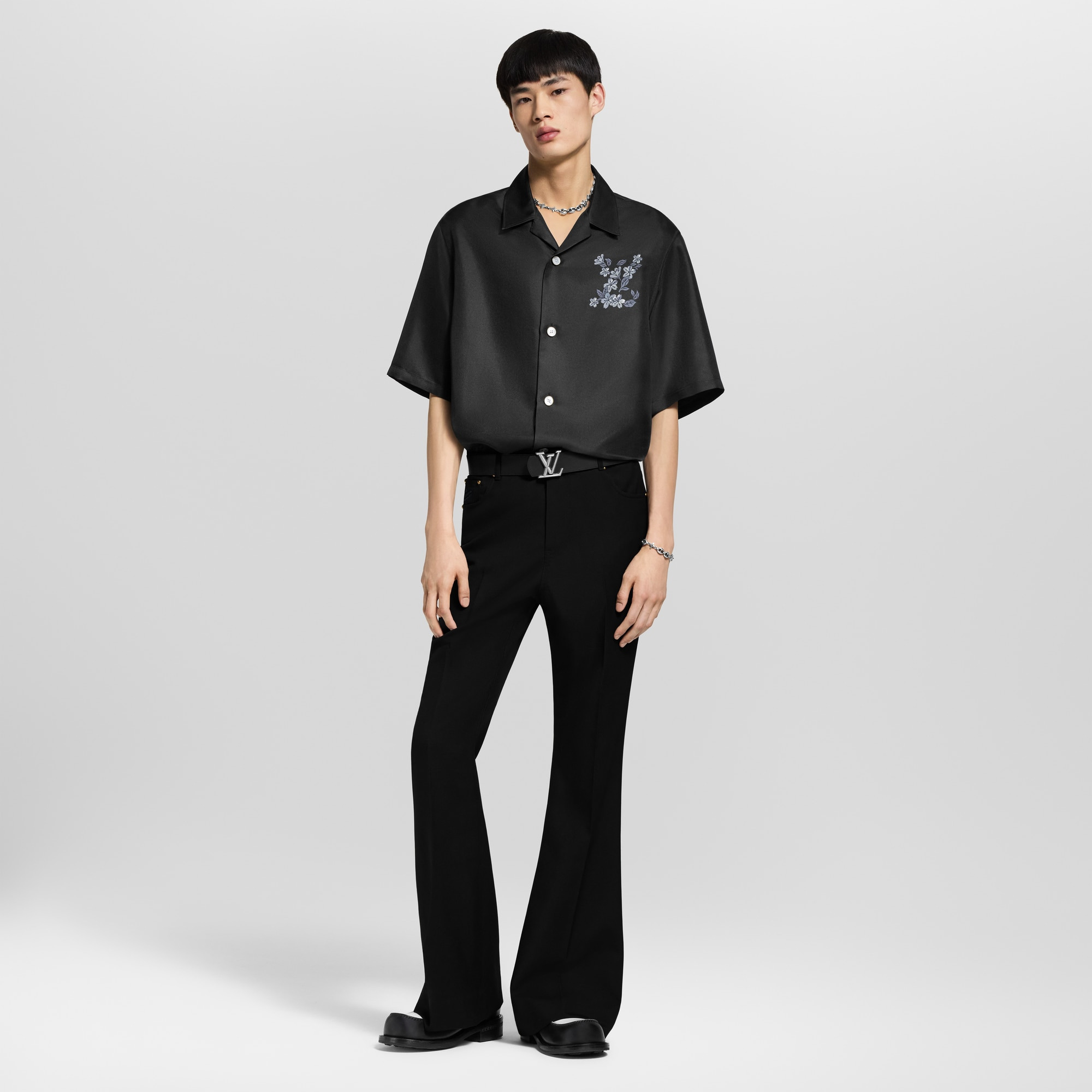 Printed Signature Silk Shirt - 3