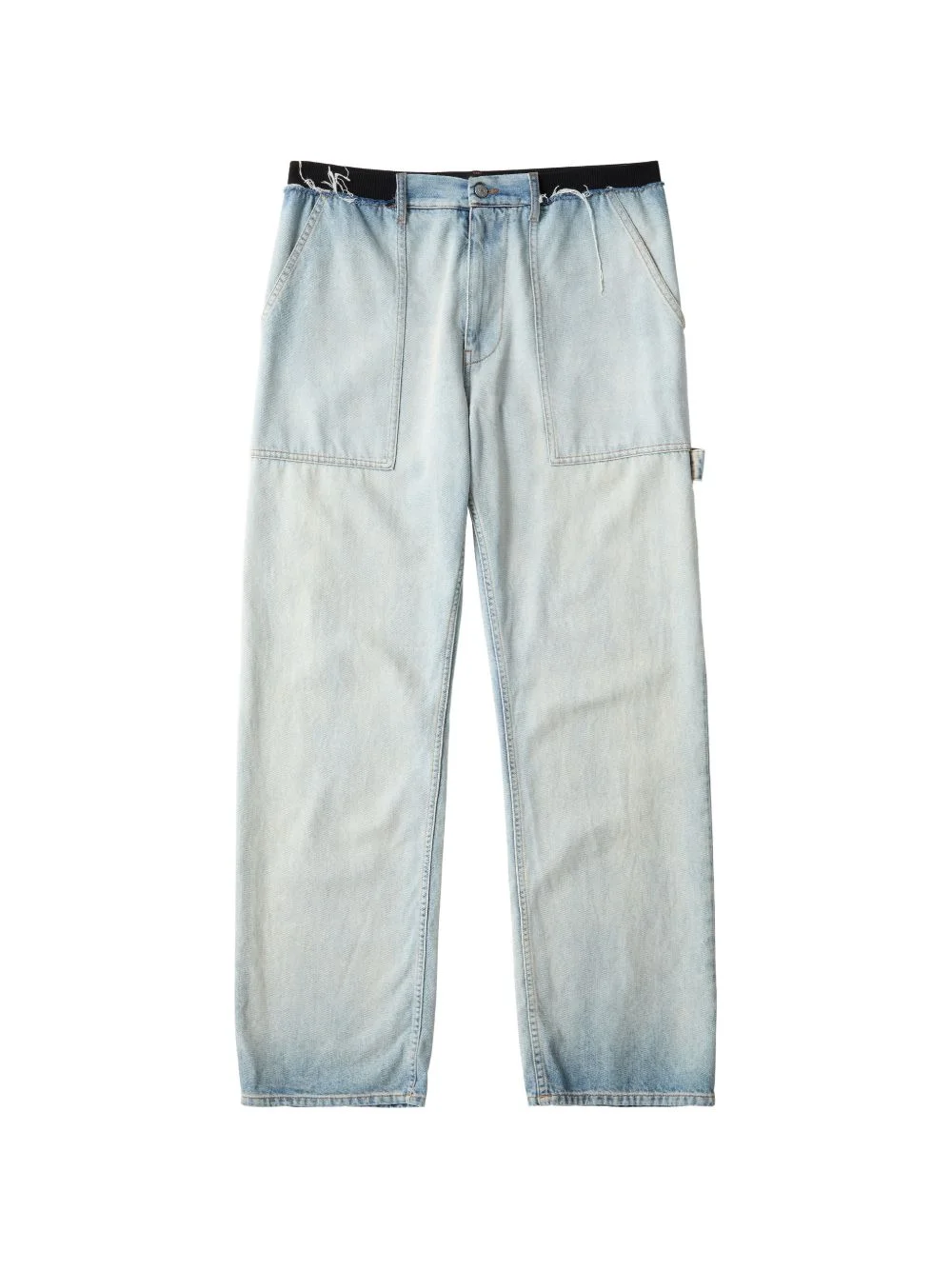 patch-pocket wide-leg jeans - 1