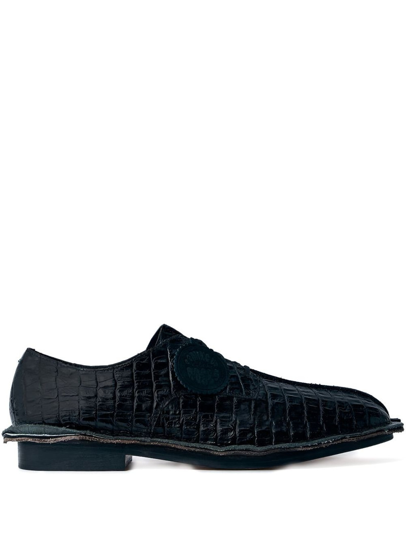 x Clarks croc-embossed derby shoes 1