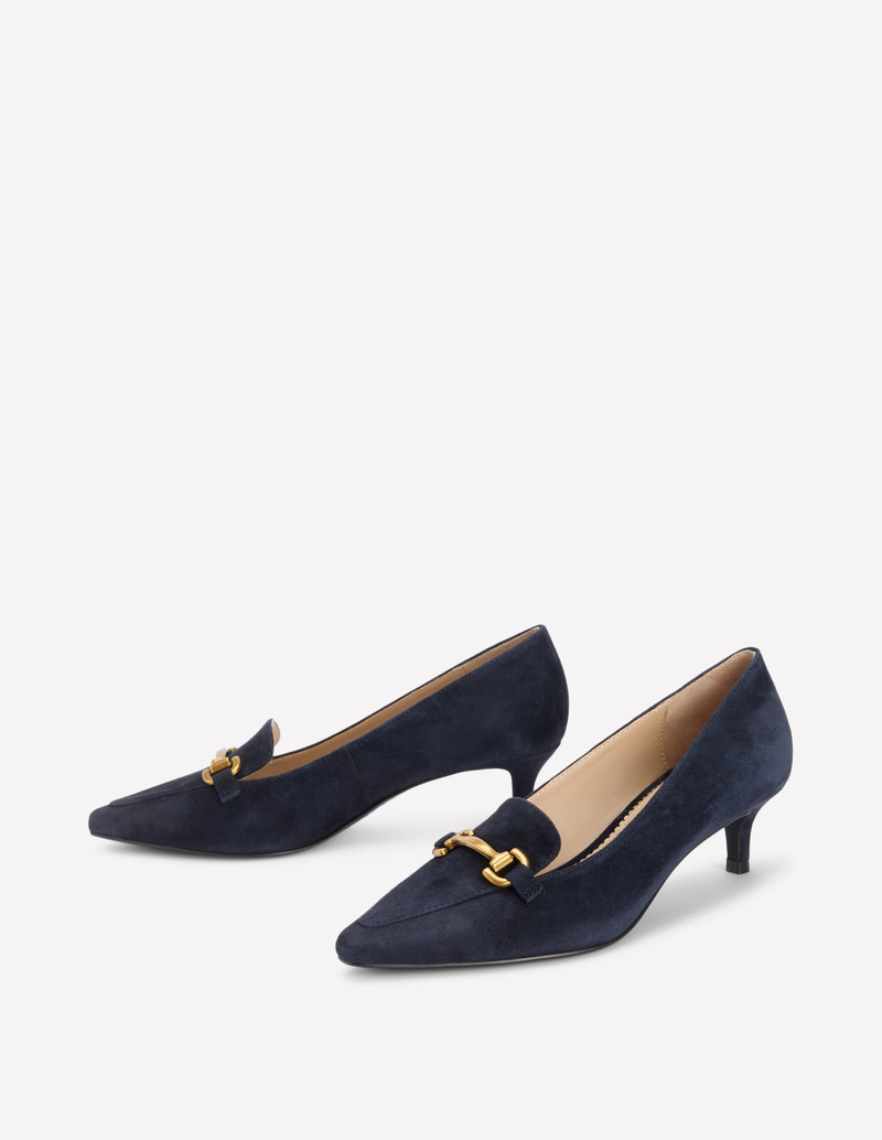 Iris Heel Snaffle Point Loafer-Navy 3