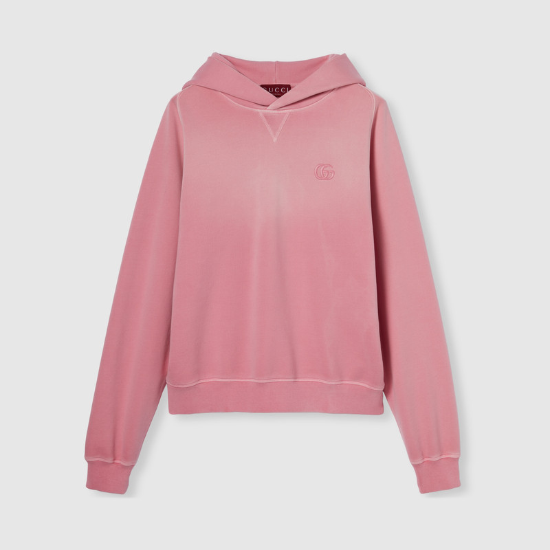 Cotton jersey sweatshirt with embroidery 1