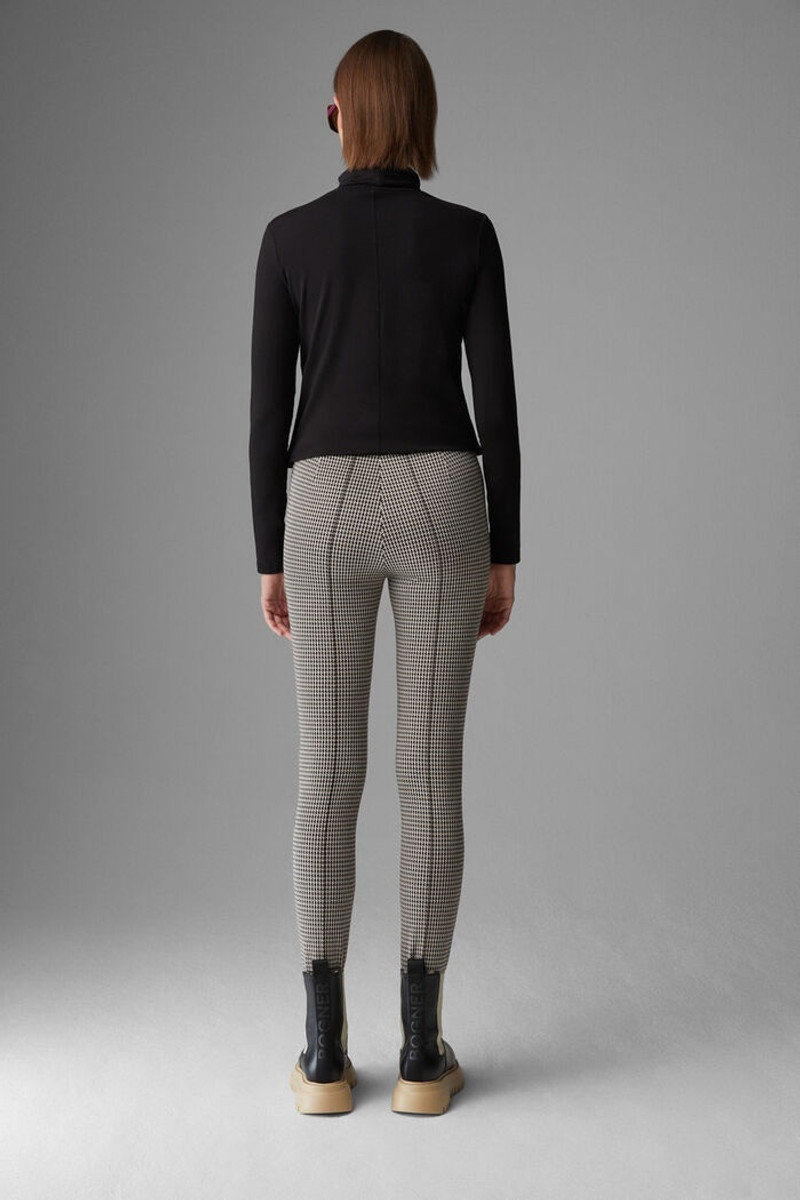 Hannia Stirrup pants in Black/Beige/Off-white 3