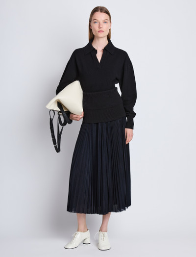 Proenza Schouler Jeanne Polo Sweater in Eco Cashmere outlook