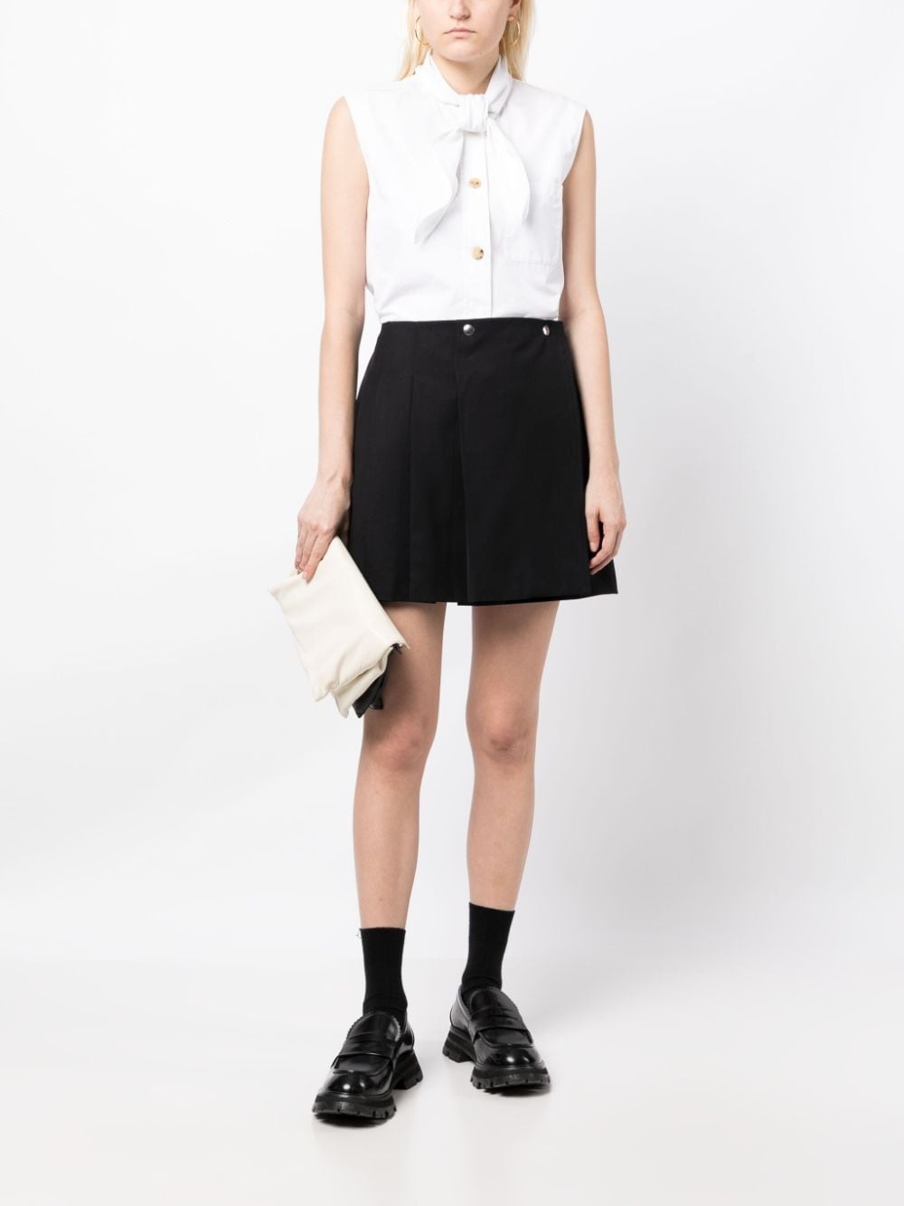 A-line wool miniskirt - 2