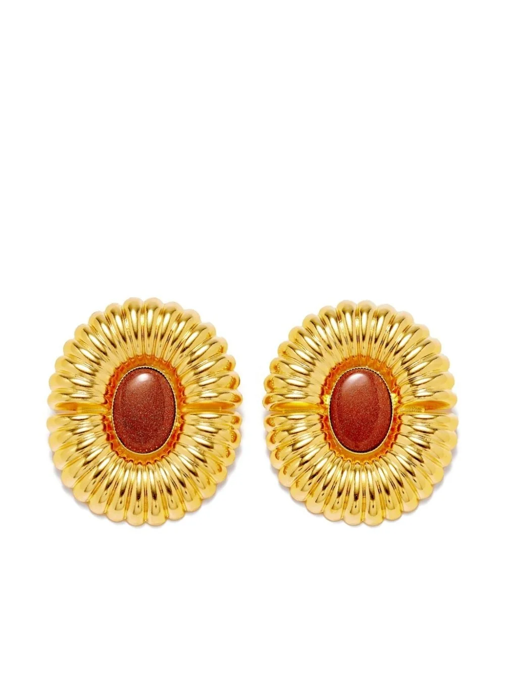 embossed stud earrings - 1