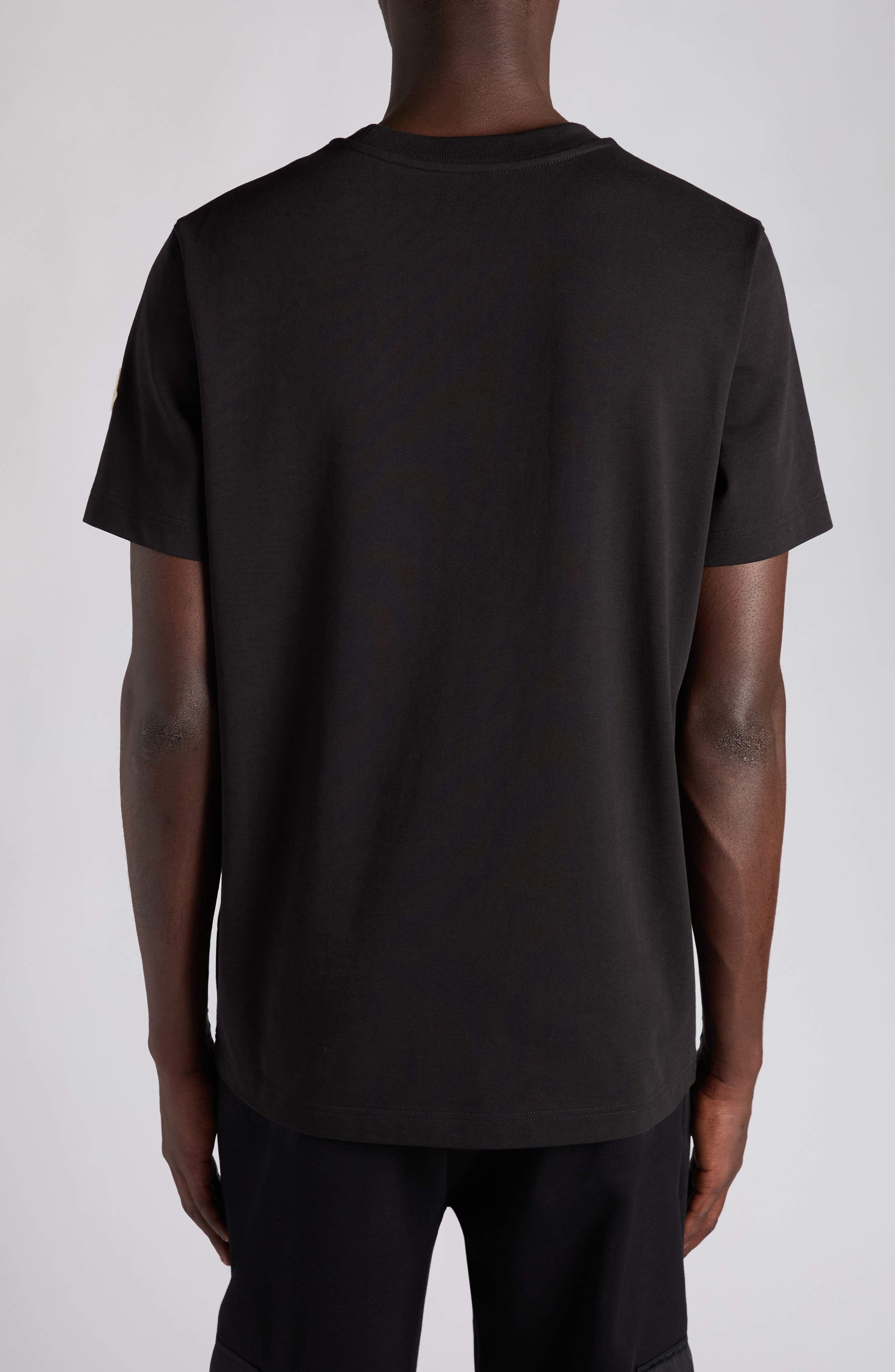 Moncler Logo Patch Cotton T-Shirt in Black at Nordstrom - 2