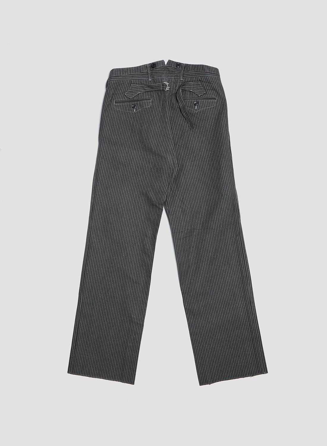 Adjustable Costume Original Striped Baggy Pants Charcoal - 3