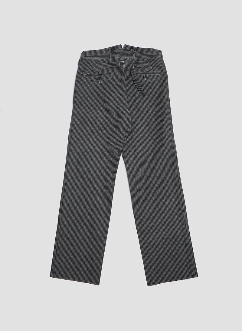 Adjustable Costume Original Striped Baggy Pants Charcoal 3