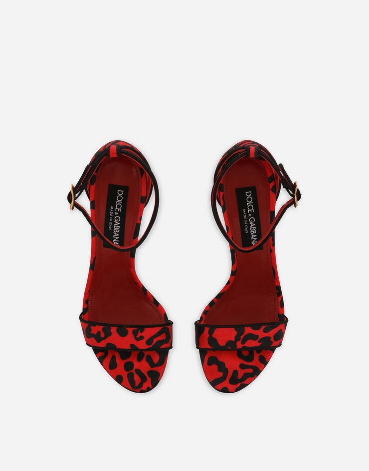 Leopard-print brocade sandals with baroque DG detail - 4