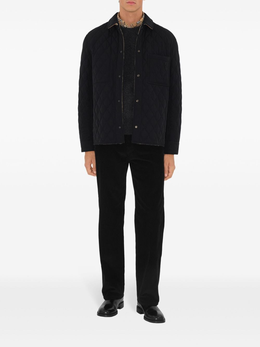 reversible quilted overshirt - 2