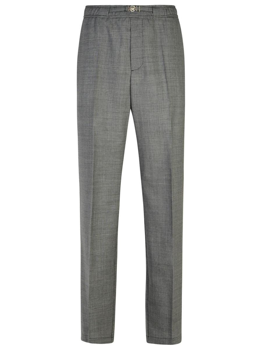 Versace VERSACE GREY VIRGIN WOOL TROUSERS - 1