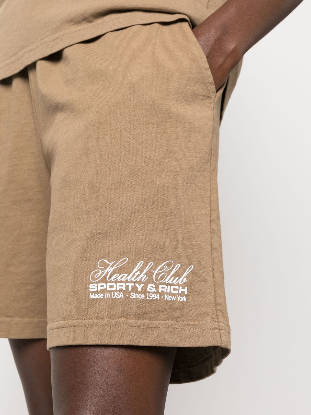 logo-print track shorts - 5