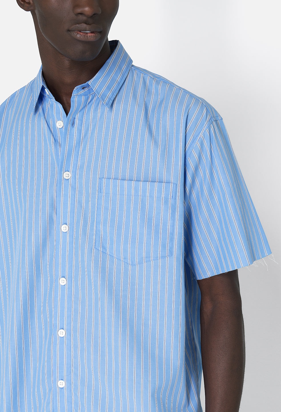 STRIPE POPLIN SS HEMI - 2