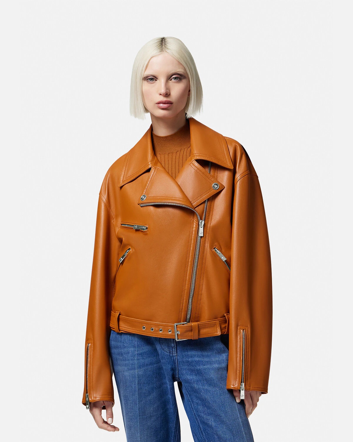 Leather Biker Jacket - 3