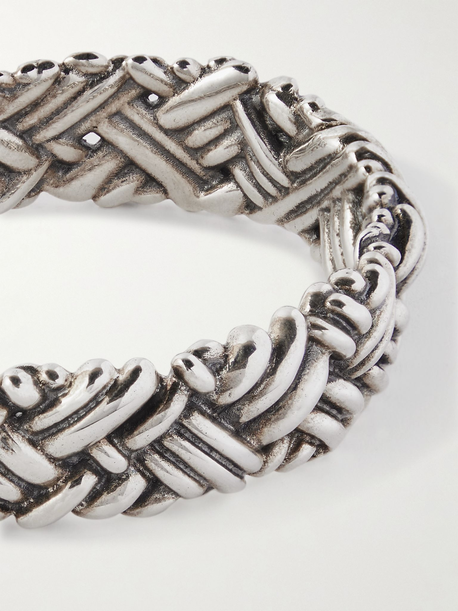 Engraved Sterling Silver Cuff Silver - 4