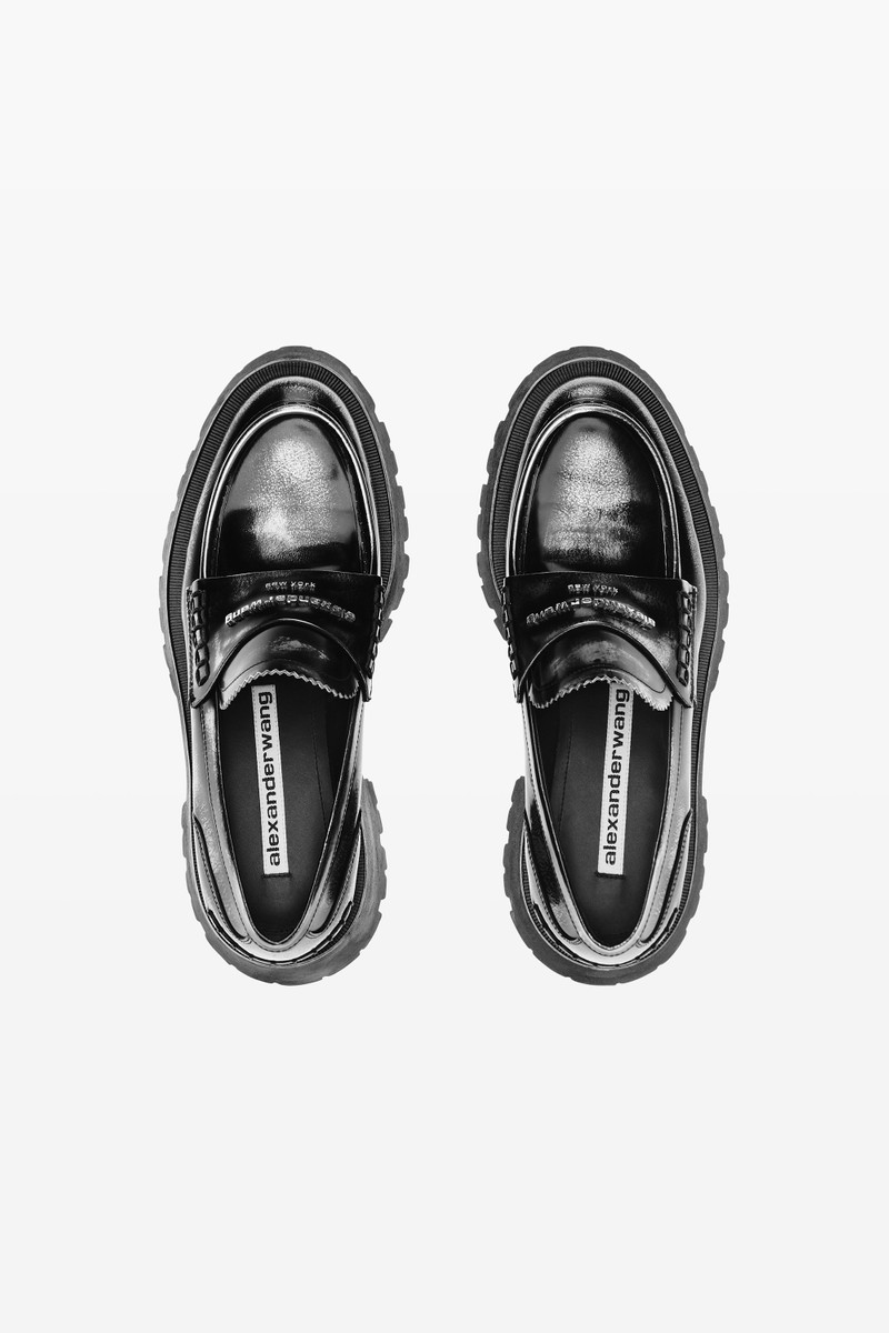 Black & Grey Box calf Carter Loafer 6