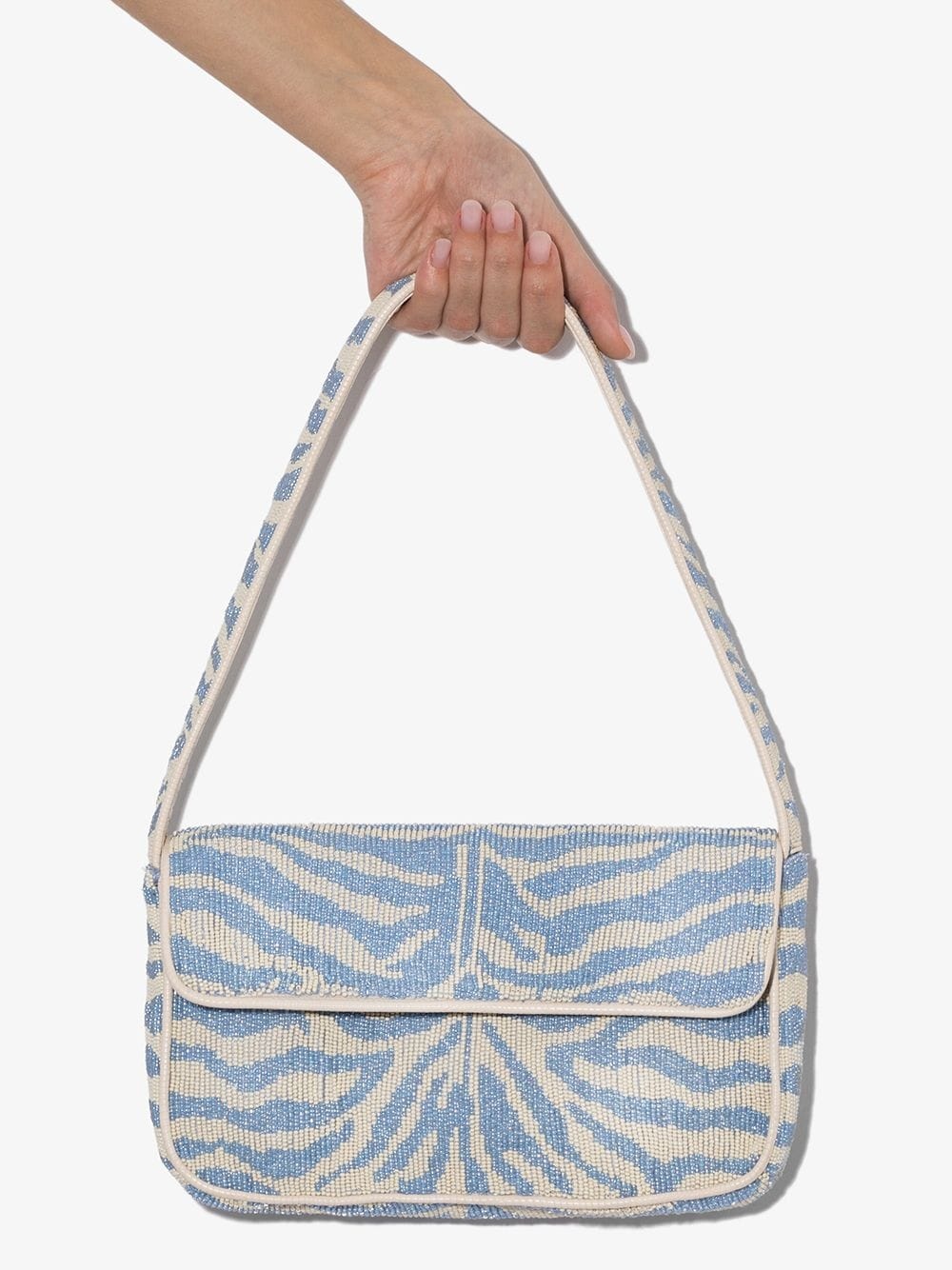 Tommy beaded zebra pattern shoulder bag - 6