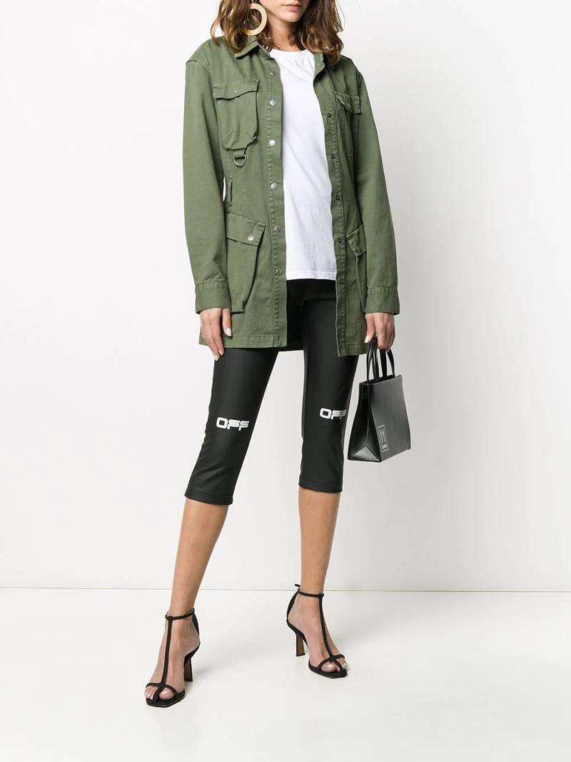 Off-White logo print cropped leggings outlook