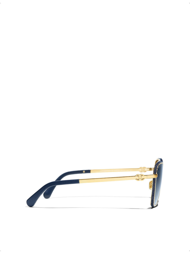 CH4289Q Cat Eye-Frame Metal Sunglasses 3