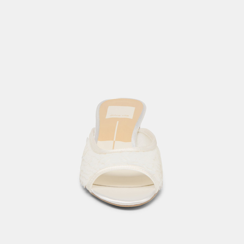 INGA HEELS OFF WHITE SEQUIN 8
