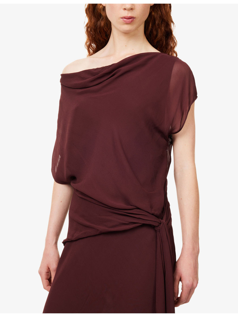Amanda Drape Woven Maxi Dress 5