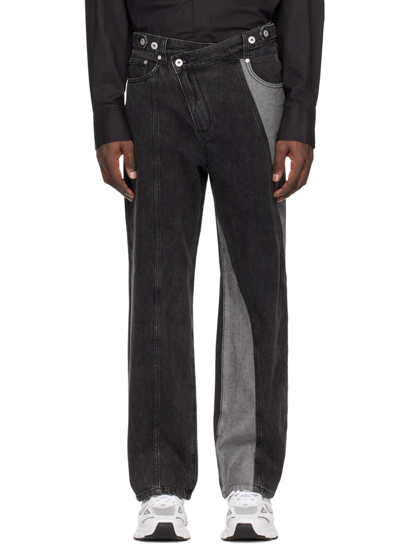 Black Paneled Jeans 1