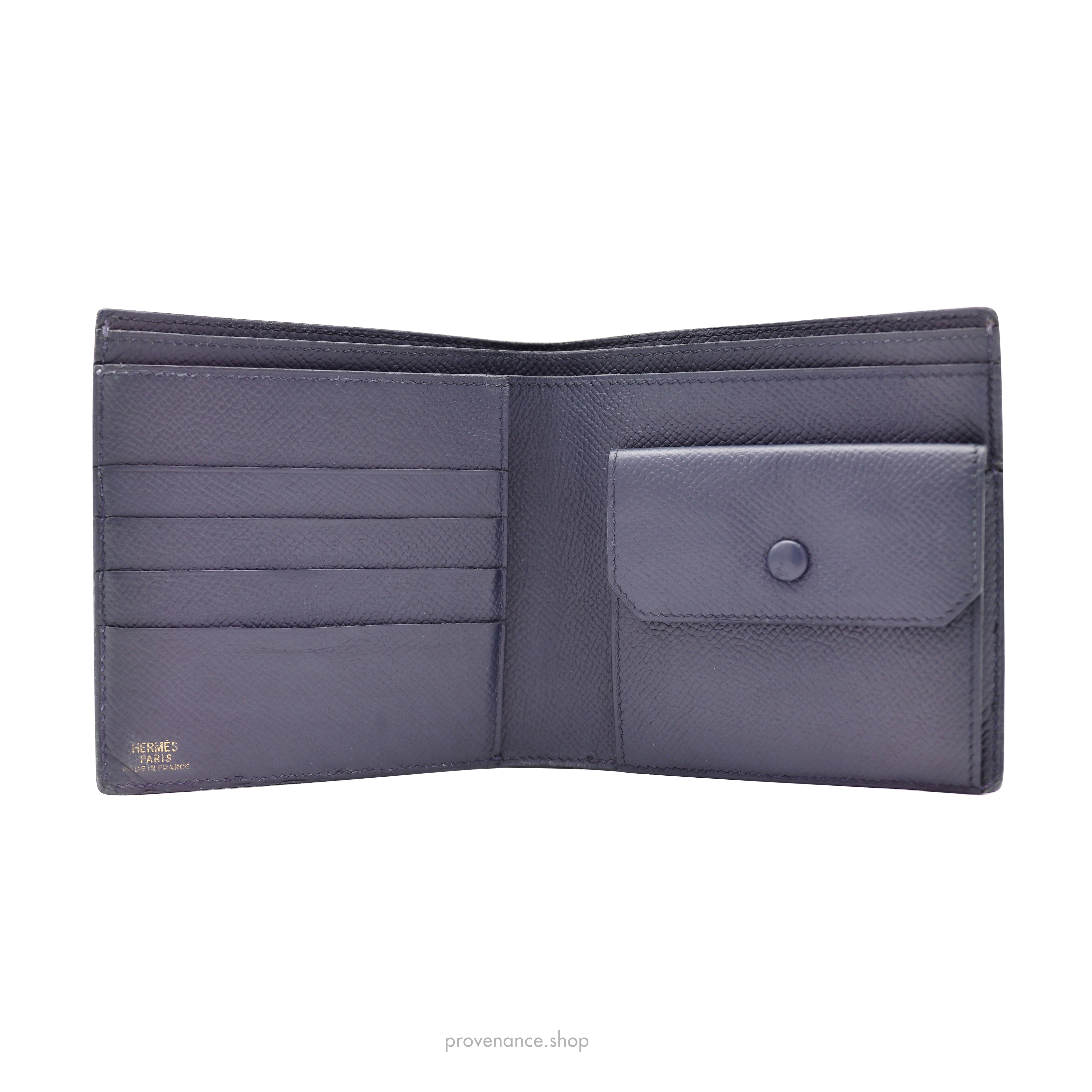 Hermès MC2 Bifold Wallet - Navy Epsom Leather - 7