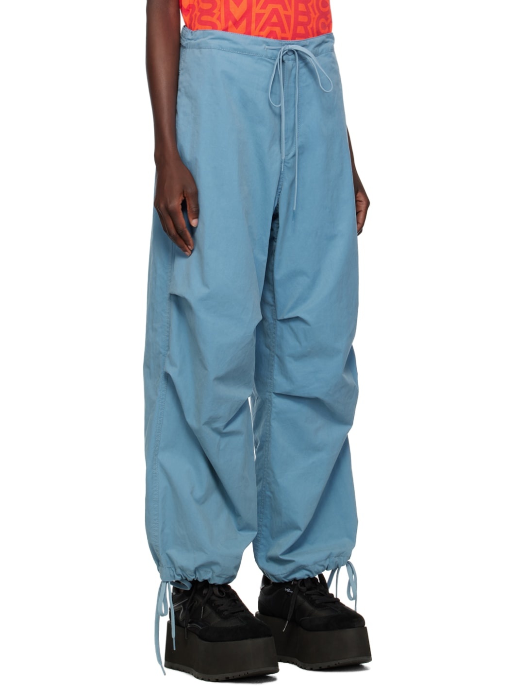 Blue Drawstring Trousers - 2