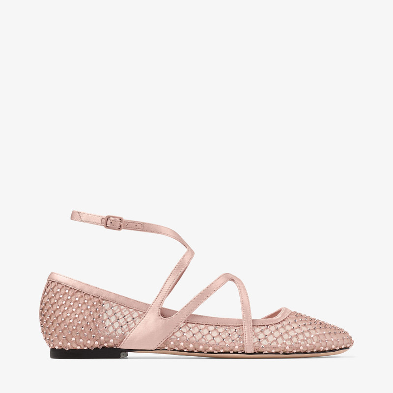 Astoria Flat Macaron Satin Crystal Flats - 1