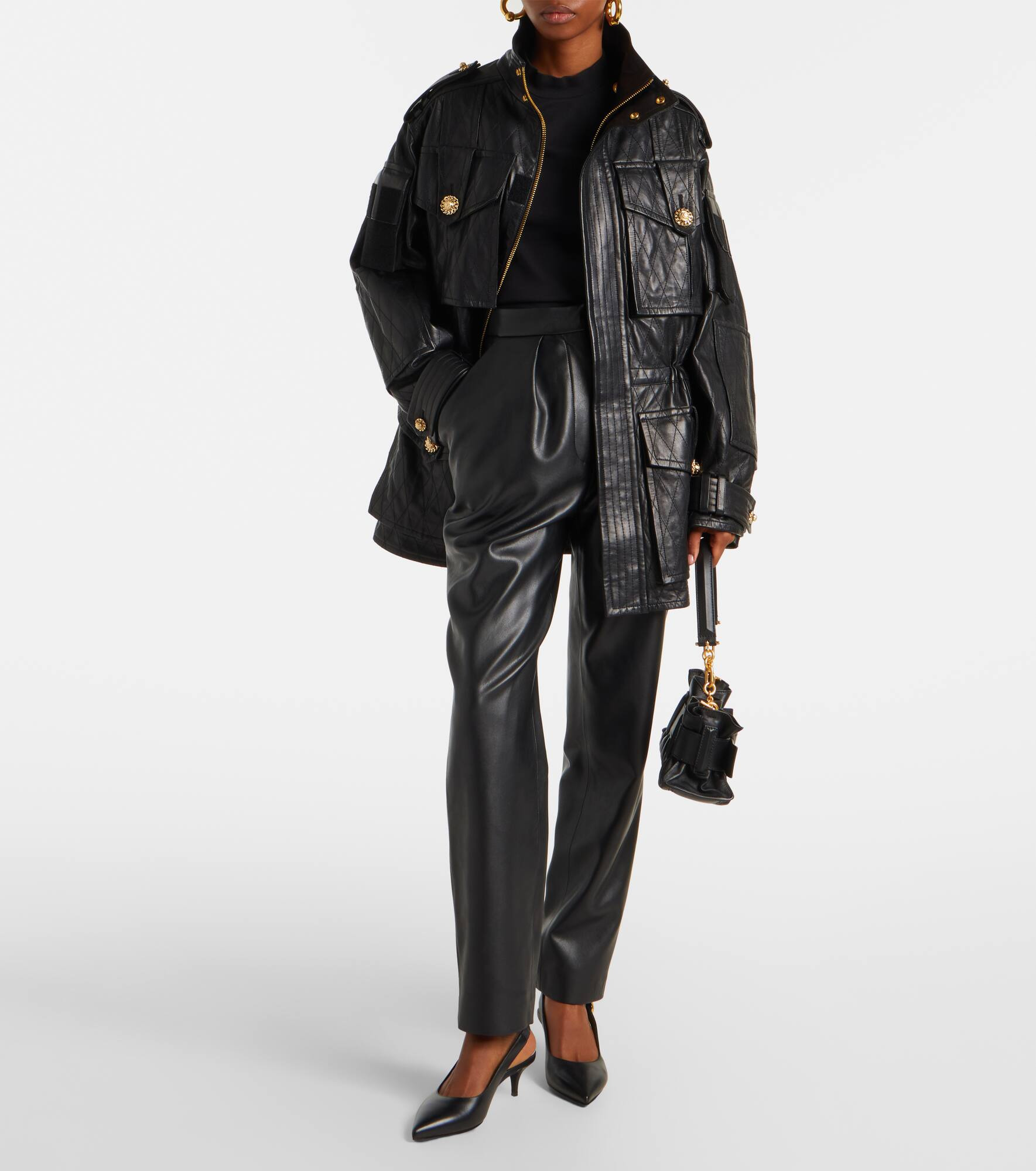 Leather parka jacket - 2