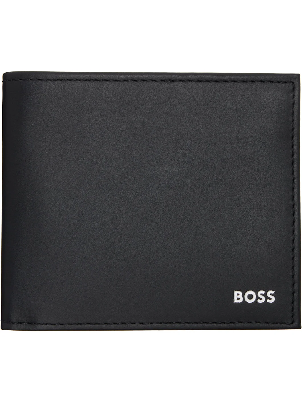 Black Buffed Leather Wallet - 1
